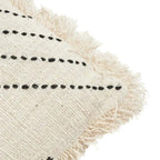 Tribal Raffia Kussen - Zwart