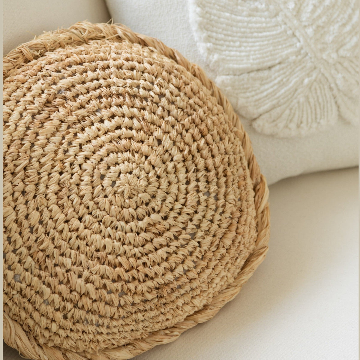 Round Wave Kussen - Naturel