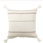 Nomad Tassel kussen - Wit/Bruin