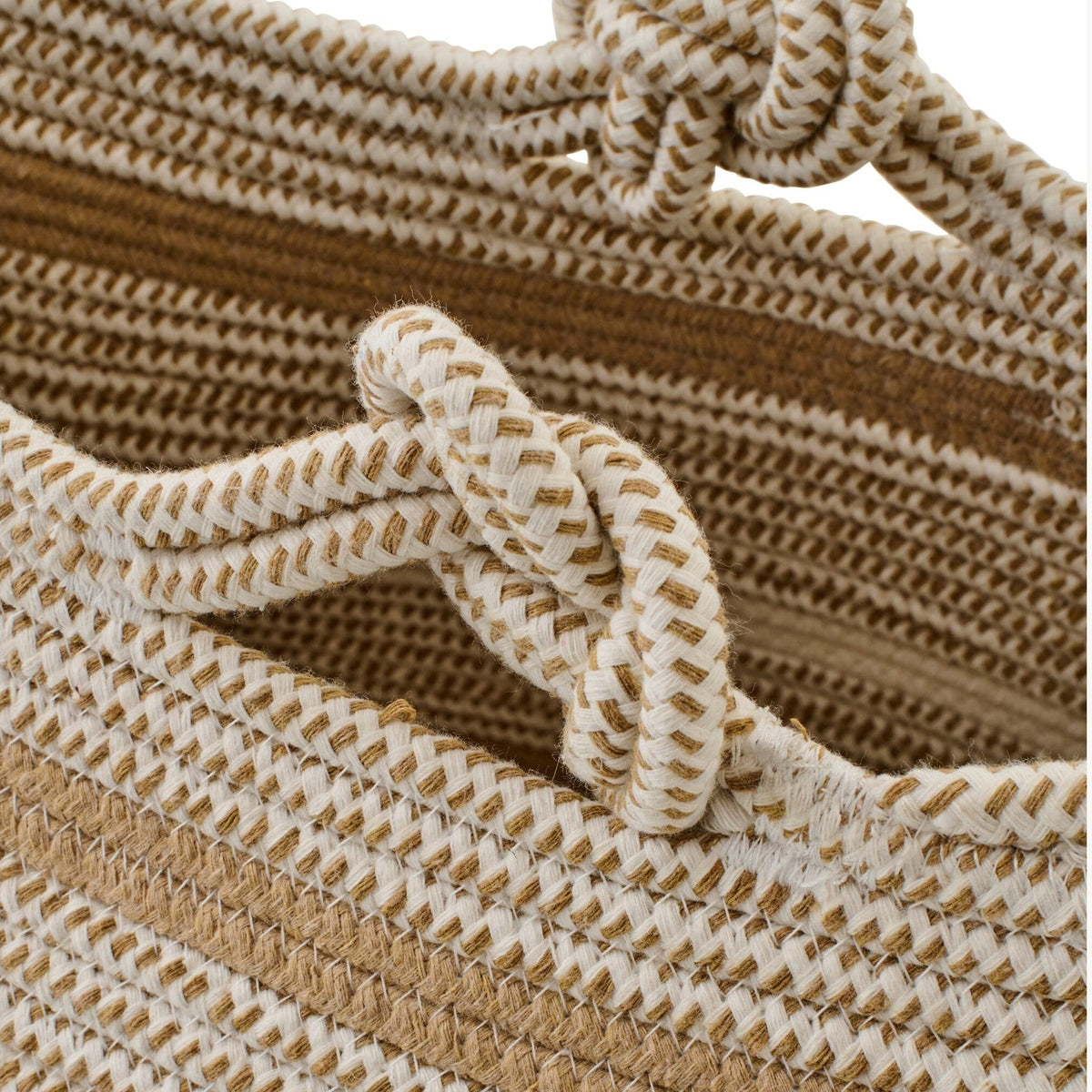 Stripe Basket - Wit/Beige