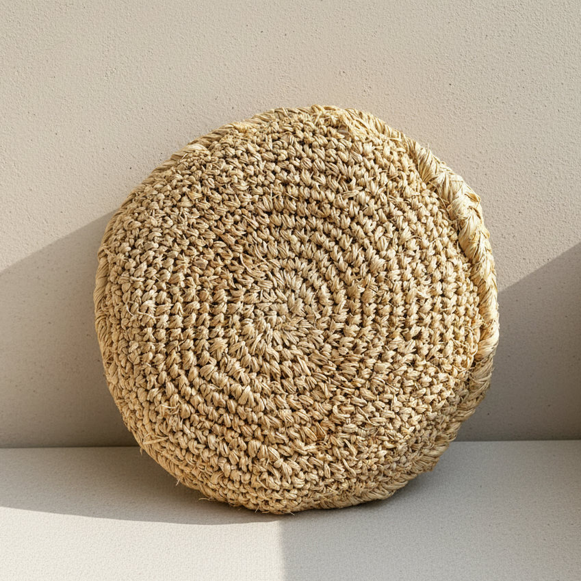 Round Wave Kussen - Naturel