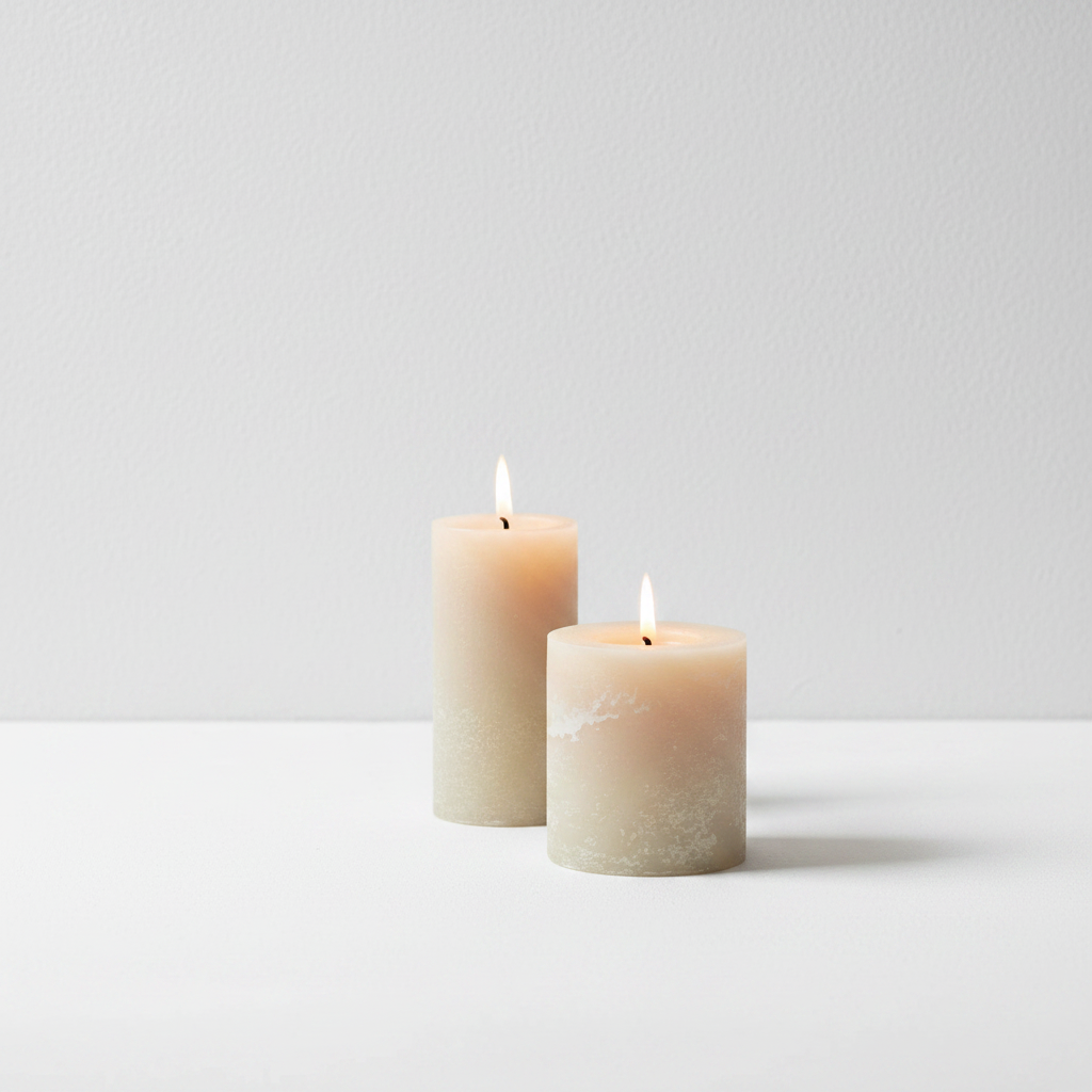 Rustik Kaars Beige/Zand