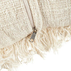 Tribal Raffia Kussen - Zwart