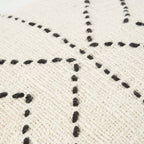 Tribal Raffia Kussen - Zwart